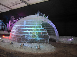 Выставка ледовых скульптур Ледяной космос