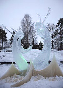 Конкурс ледовых скульптур в Финляндии