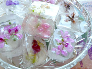 цветочный лед для напитков и коктейлей