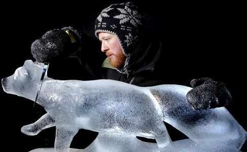 Ледяные скульптуры Джейми Вардлея