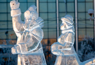 Фотографии ледяных скульптур в Хабаровске