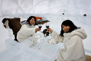 Ледяной отель строится на острове Хоккайдо в Японии