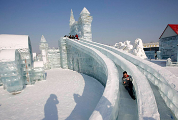 ледяные скульптуры Китай