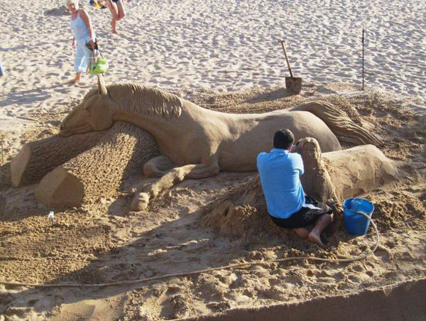 скульптура из песка