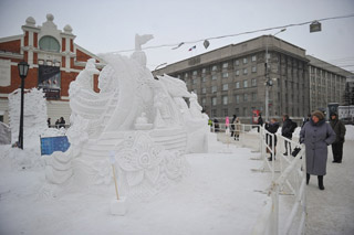 В Новосибирске определили победителей фестиваля снежной и ледовой скульптуры