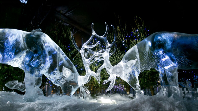 Ледяное приключение - выставка ледяных скульптур в Шотландии